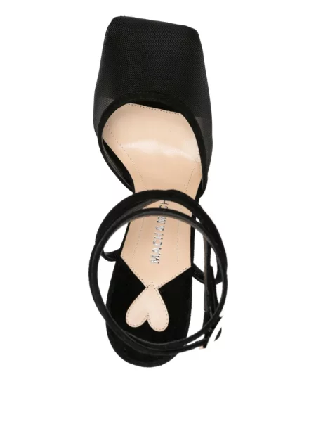 Pantofi cu toc Mach & Mach plasă negru