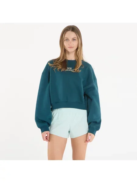 Bluza New Balance Linear Heritage Fleece Crew Medusa Green S zielona