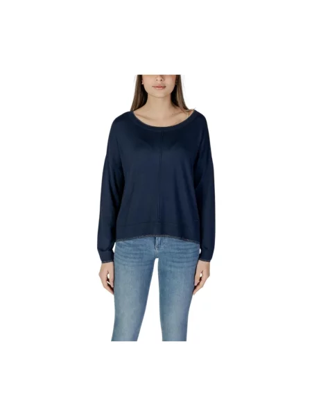 Dzianinowy lekki sweter Liu Jo niebieski