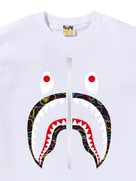 Tricou A Bathing Ape® cu imagine alb