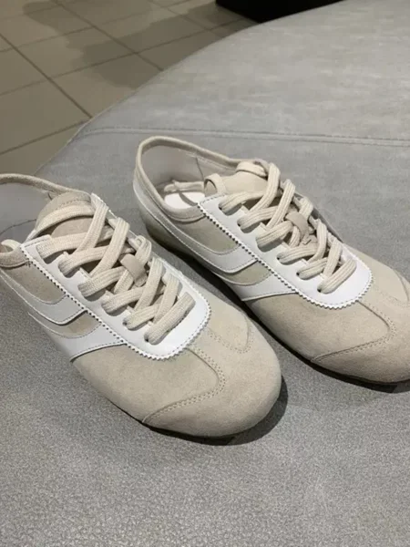Замшевые кеды 105.store белые