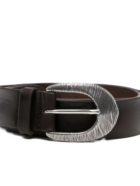 Kožni remen Orciani sa kopčom smeđa