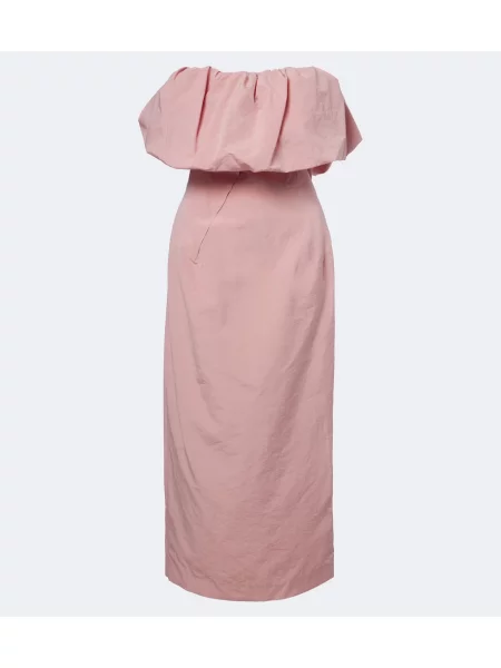 Rochie midi Magda Butrym de mătase roz