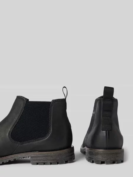 Buty ze skóry z elastycznymi wstawkami model ‘Kosta’ Bugatti czarne