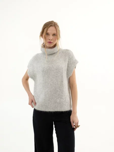 Кофти та светри GNIZDO світло-сірий вовна/поліестер сірий