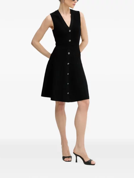 Rochie mini Guess tricotate negru