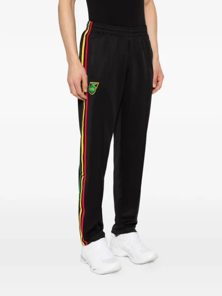 Ριγέ τρέξιμο παντελόνι Adidas λευκό
