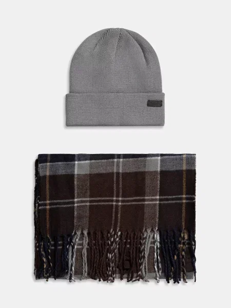Barbour pălărie și eșarfă Swinton & Galingale verde