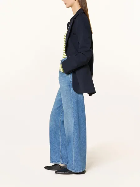 Closed Wide Leg Džíny Nikka mbl mid blue modré