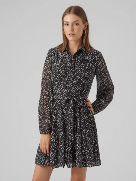Srajčna obleka Vero Moda črna
