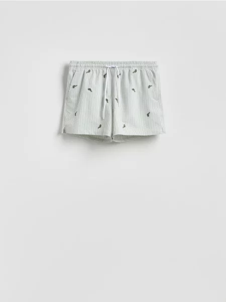 Reserved Pantaloni scurți de plajă cu model verde-deschis verde