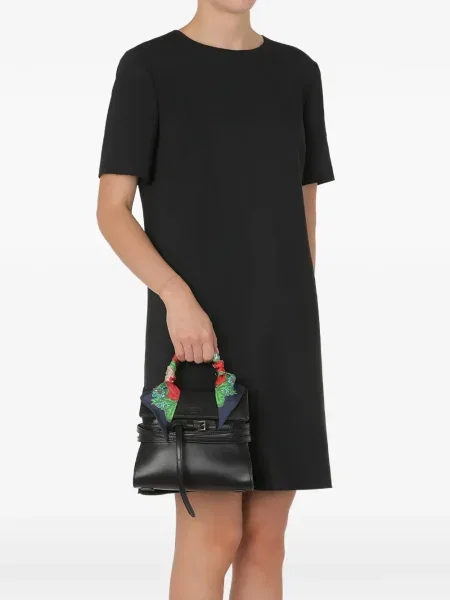 Fular Moschino cu legături mini negru