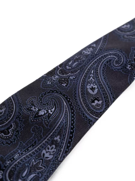 Μεταξωτή γραβάτα Etro με σχέδιο paisley μαύρο