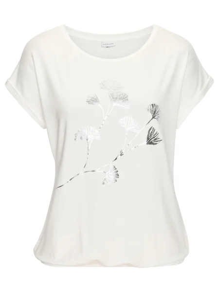 VIVANCE Tričko krémová / stříbrná