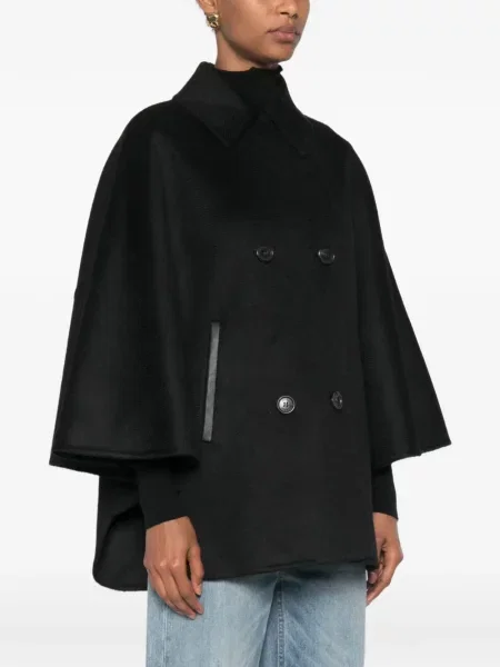 Geacă Max Mara cu două rânduri de nasturi negru