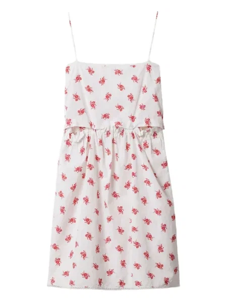 Rochie Miu Miu din poplin de costum alb
