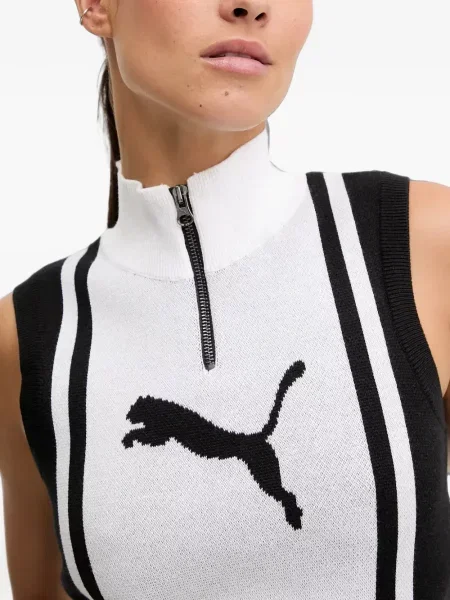 Top Puma cu autograf alb