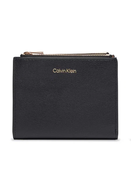 Calvin Klein Peňaženka Foil Logo Dbl Zip Cardcase čierna