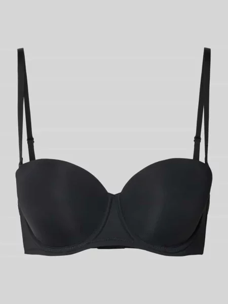 Biustonosz w fasonie krój regular fit w stylu balkonetki Dorina czarna