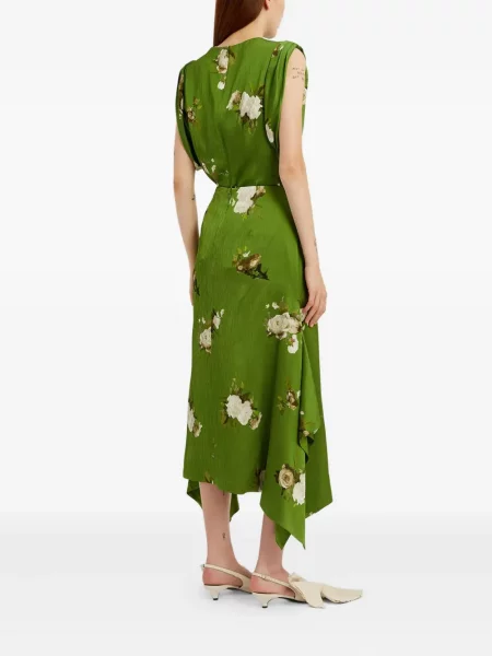 Top Erdem z nadrukiem zielony