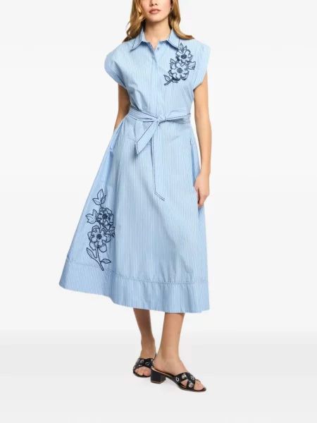 Rochie Cinq A Sept cu dungi albastru