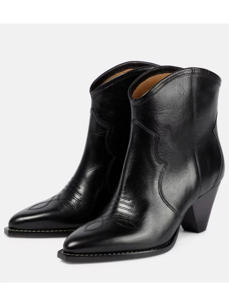 Cizme scurte Isabel Marant din piele negru
