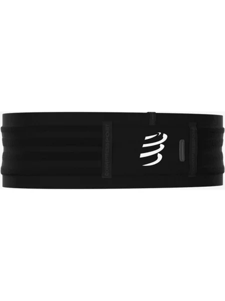 Pas Compressport Free Belt PRO z białym logo XS-S czarny