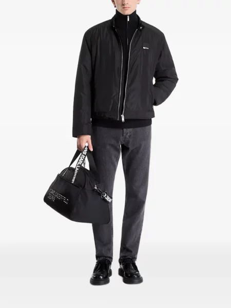 Дънково яке Karl Lagerfeld Jeans с автограф черно