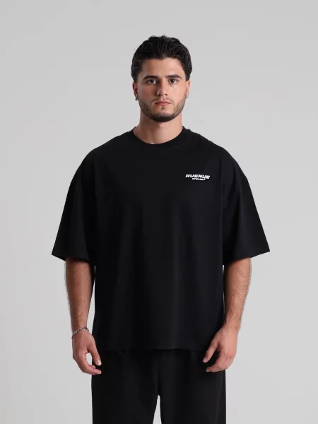 Avenue Atelier Μπλουζάκι Avenue Atelier Basic Boxy T-Shirt' μαύρο