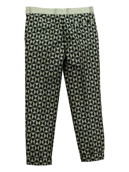 Pantaloni Haider Ackermann cu imagine cu imprimeu geometric negru