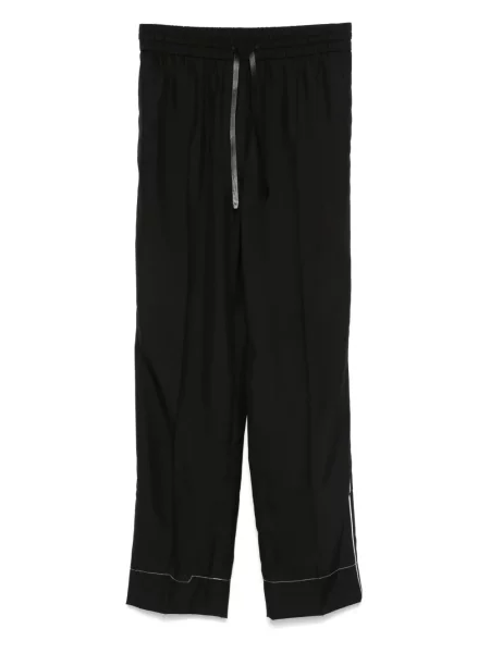 Jedwabne spodnie Brioni czarne