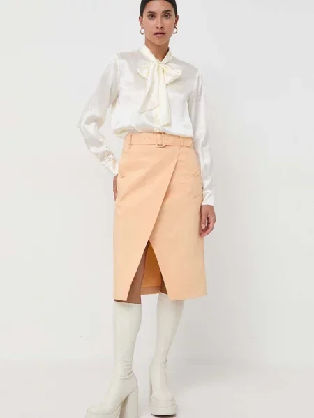 Fustă Patrizia Pepe portocaliu