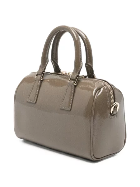Кожена шопинг чанта Furla зелено