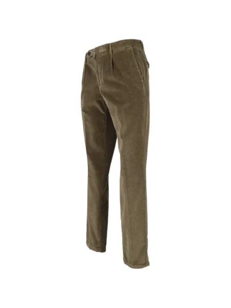 Pantaloni Briglia 1949 de catifea cord verde