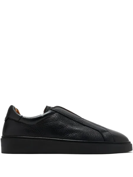 Sneakerși Magnanni din piele slip-on negru