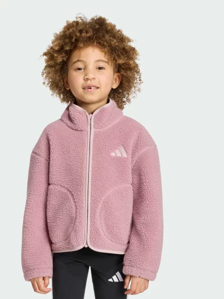 Дитяча Флісова кофта adidas комбінований верх фіолетовий