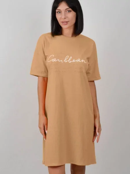 Легкая короткая туника помаранчева