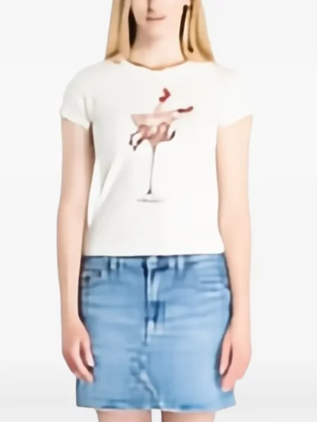 Tricou Guess cu imagine alb