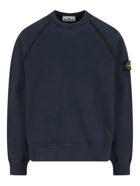 Lung hanorac Stone Island cu strasuri albastru