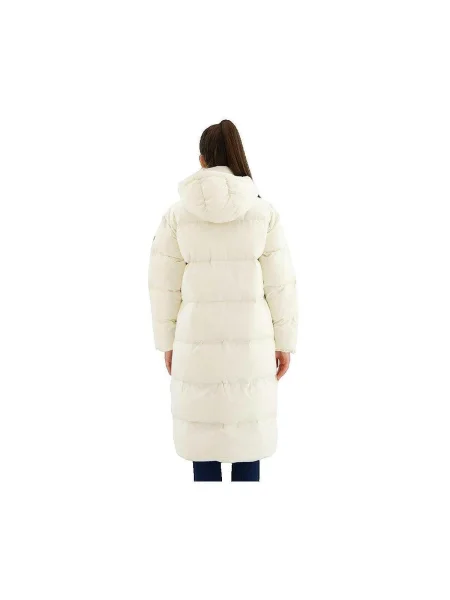 Dlhá šnúra bunda Superdry biela