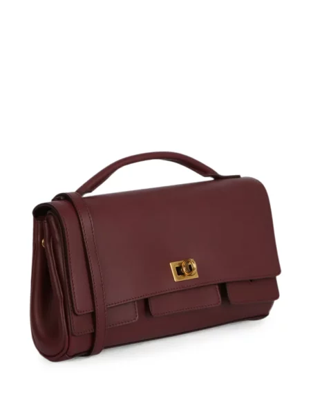 Кожена шопинг чанта Balenciaga червено