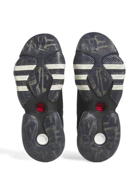 Běžecký květinový top Adidas šedý