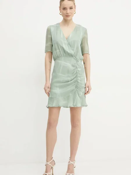 Armani Exchange sukienka mini prosta zielony