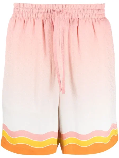 Pantaloni scurți Casablanca de mătase roz