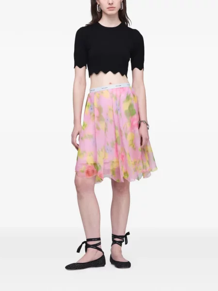 Fusta mini Marc Jacobs cu model floral cu imagine roz