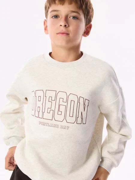 Reserved Oversized pamutban gazdag melegítőfelső bézs