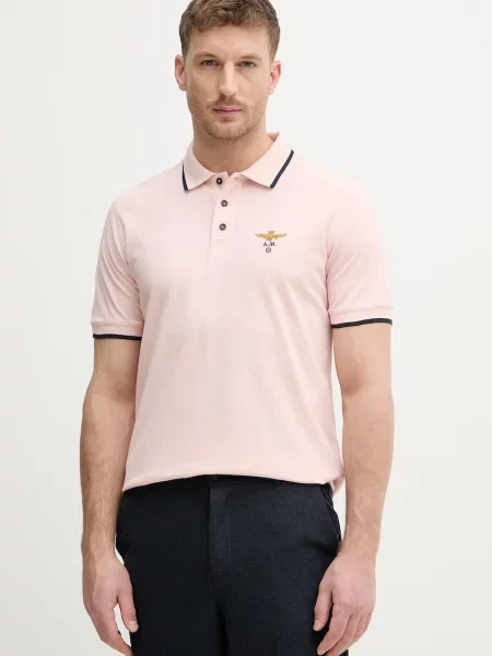 Tricou polo Aeronautica Militare roz