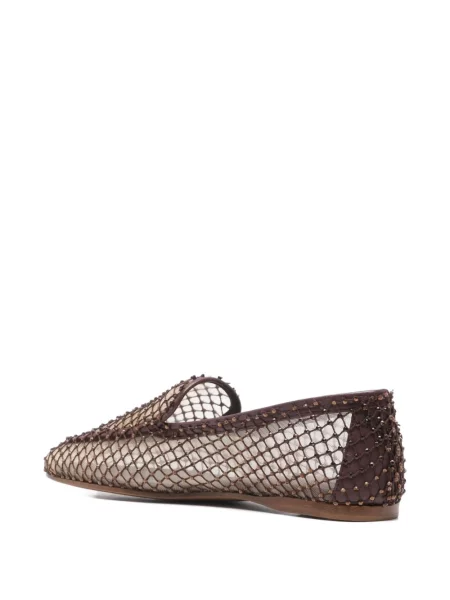 Pantofi loafer Forte_forte plasă maro