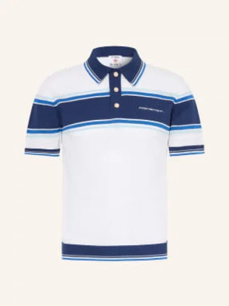 Casablanca Pletené Polo Tričko / modrá bílá