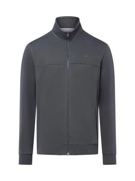 Bluza rozpinana ze stójką szara